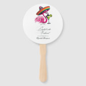 Fiesta Flamingo Bachelorette Wochenende Itinerary Fächer (Vorderseite)