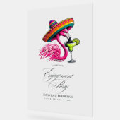 Fiesta Flamingo Sombrero Engagement Party Willkomm Acrylschild (Winkel)