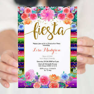 Fiesta Floral Abschluss Einladung Party Mexikanisc
