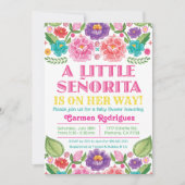 Fiesta Floral Baby Shower Einladung (Vorderseite)