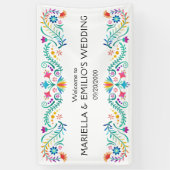 Fiesta Floral Birthday Shower Wedding Banner (Vertikal)