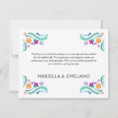 Fiesta Floral Birthday Shower Wedding Dankeskarte (Rückseite)