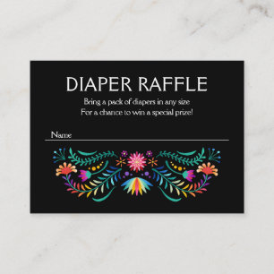 Fiesta Floral Diaper Raffle Baby Dusche Begleitkarte