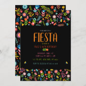 Fiesta Floral Einladungen zum Geburtstag (Vorne/Hinten)