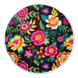 Fiesta Floral Extravaganza Keramikknauf