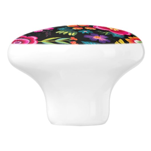 Fiesta Floral Extravaganza Keramikknauf (Seitenansicht)