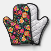 Fiesta Floral Extravaganza Ofenhandschuh (Vorderseite/Rückseite)