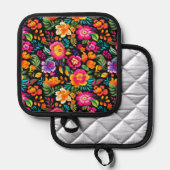 Fiesta Floral Extravaganza Topflappen (Vorderseite/Rückseite)