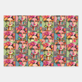Fiesta Floral Geschenkpapier Set