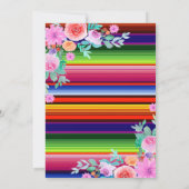 Fiesta Floral Girl Dusche Party Einladung (Rückseite)