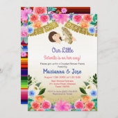 Fiesta Floral Girl Dusche Party Einladung (Vorne/Hinten)