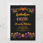 Fiesta Floral Graduation Party Mexikanisch Einladung (Vorderseite)