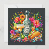 Fiesta Floral Let's Taco "über eine Dusche für ein Einladung (Rückseite)