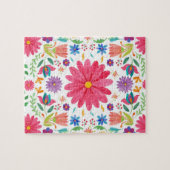 Fiesta Floral Mexicana Folk Puzzle (Horizontal)