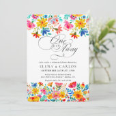 Fiesta Floral Probe Dinner Einladung (Stehend Vorderseite)