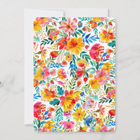 Fiesta Floral Probe Dinner Einladung (Rückseite)