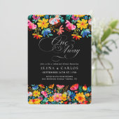 Fiesta Floral Probe Dinner Einladung (Stehend Vorderseite)