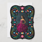 Fiesta Floral Quinceañera Hochzeit Retten Sie das  Save The Date (Rückseite)