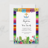 Fiesta Floral Taufe Weihnachten Einladung Karte (Vorderseite)