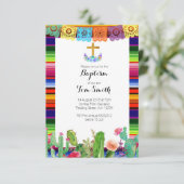 Fiesta Floral Taufe Weihnachten Einladung Karte (Stehend Vorderseite)