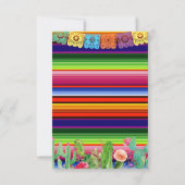 Fiesta Floral Taufe Weihnachten Einladung Karte (Rückseite)