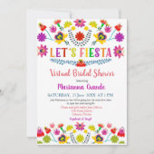 Fiesta Floral Virtual Brautparty Einladung (Vorderseite)