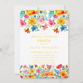 Fiesta Floral Watercolor Brautparty Einladung (Vorderseite)
