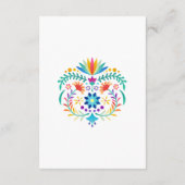 Fiesta Floral Wedding Details Begleitkarte (Rückseite)