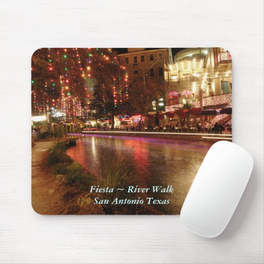 Fiesta ~ Fluss-Weg San Antonio Texas Mousepad (Mit Mouse)