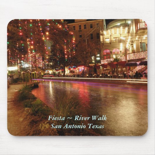 Fiesta ~ Fluss-Weg San Antonio Texas Mousepad (Vorne)