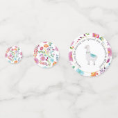 Fiesta Folk Art Floral Llama Wedding individuell a Konfetti (Vorderseiten)