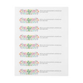 Fiesta Folk Art Floral Llama Wedding individuell a Rundum-Adressaufkleber (Bogen)