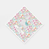 Fiesta Folk Art Floral Llama Wedding individuell a Serviette (Ecke)