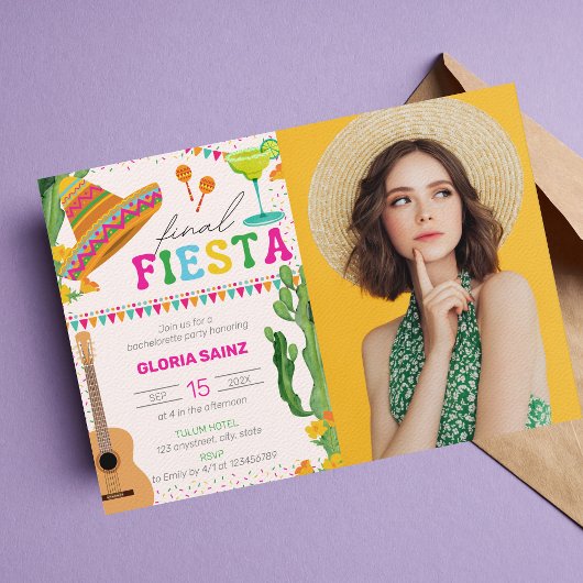 Fiesta Foto Junggeselinnen-Abschied Einladung