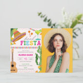 Fiesta Foto Junggeselinnen-Abschied Einladung (Stehend Vorderseite)