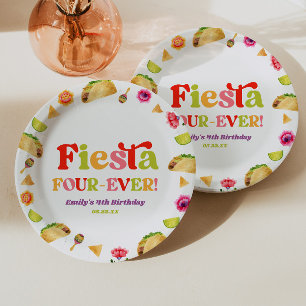 Fiesta Four-Ever Taco 4. Geburtstagsfeier Pappteller