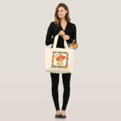 Fiesta Frenchie Jumbo Stoffbeutel (Vorderseite (Model))