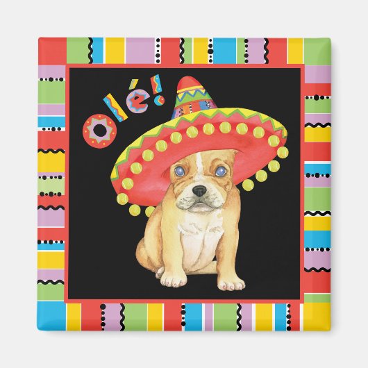 Fiesta Frenchie Magnet (Vorne)