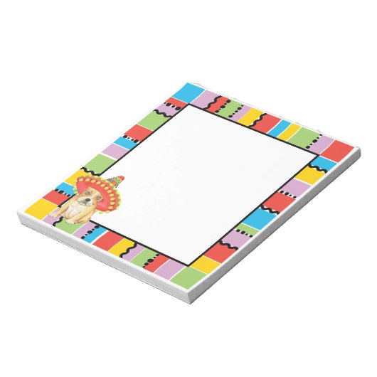Fiesta Frenchie Notizblock (Rotiert)