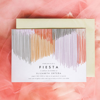 Fiesta Fringe Einladung zum Geburtstag