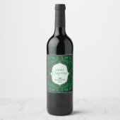 Fiesta Frohe Weihnachten Geschenk Wein Weinetikett (Vorderseite)