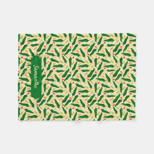 Fiesta Fun Green Chile Pattern Fleecedecke (Vorderseite (Horizontal))