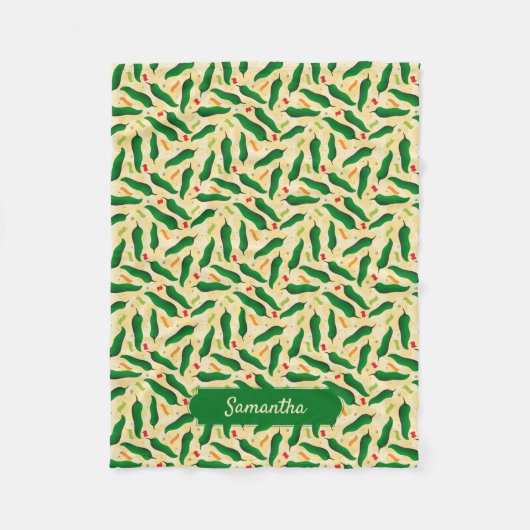 Fiesta Fun Green Chile Pattern Fleecedecke (Vorderseite)