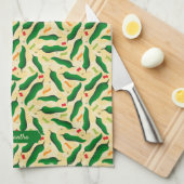 Fiesta Fun Green Chile Pattern Geschirrtuch (Viertel Falte)