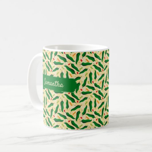 Fiesta Fun Green Chile Pattern Kaffeetasse (Vorderseite Links)