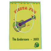 Fiesta Fun Mexican Limon Monogram Medium Gift Bag Mittlere Geschenktüte (Vorderseite)