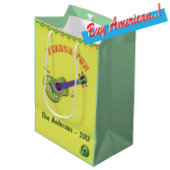 Fiesta Fun Mexican Limon Monogram Medium Gift Bag Mittlere Geschenktüte