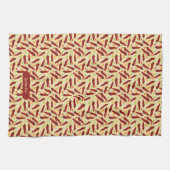 Fiesta Fun Red Chile Pattern Geschirrtuch (Horizontal)