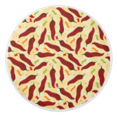 Fiesta Fun Red Chile Pattern Keramikknauf (Vorderseite)