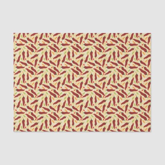 Fiesta Fun Red Chile Pattern Seidenpapier (Vorderseite)
